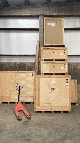 Busy at the warehouse on Friday - team is building an Eiffel tower