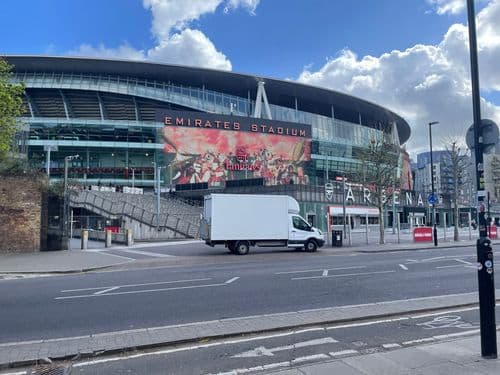 Very quiet outside Arsenals ground this morning…⚽️